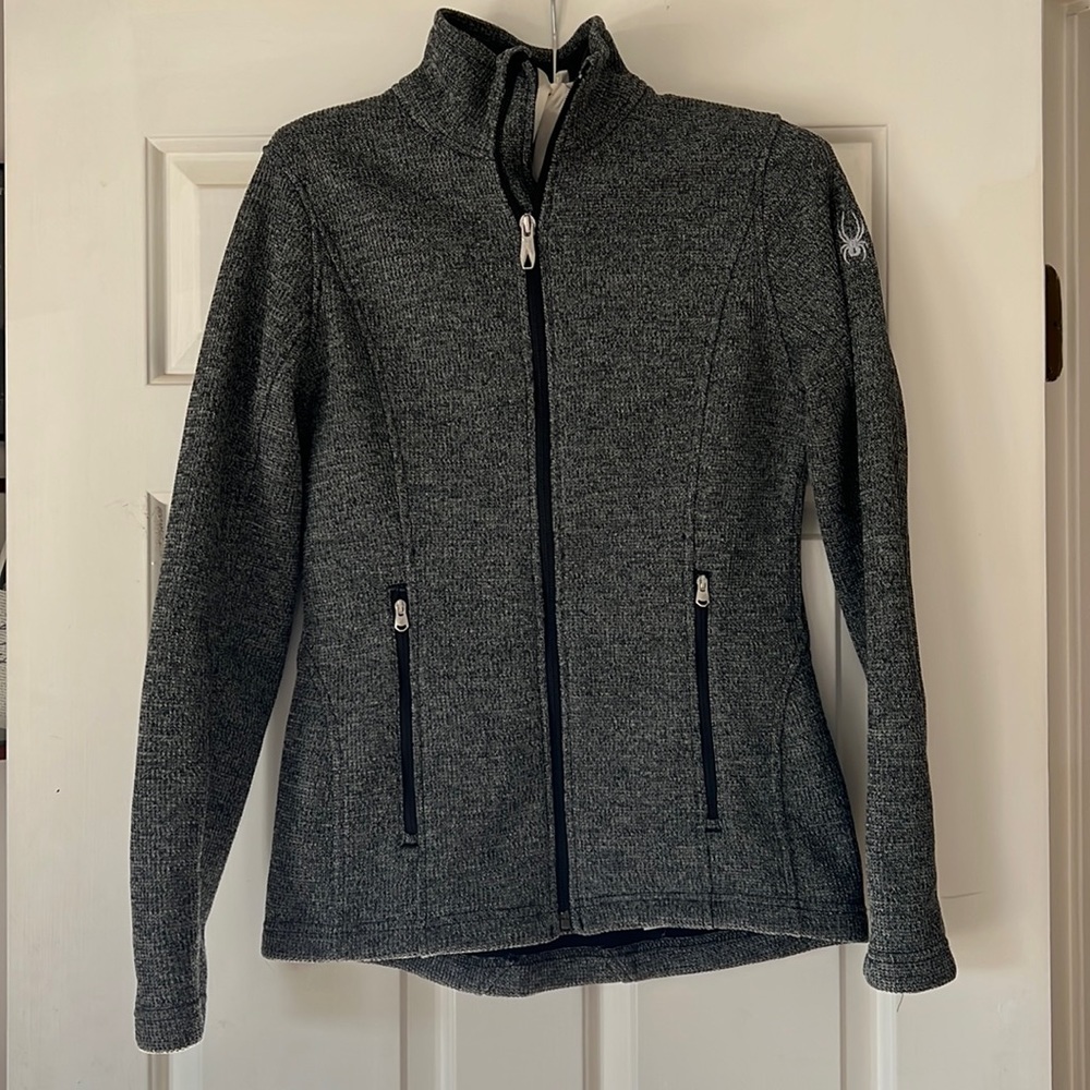 Spyder Full Zip Stryke Fleece Knit Jacket Small
